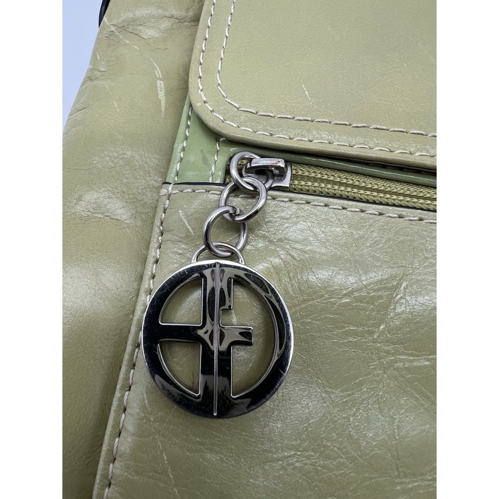 Giani Bernini Genuine Leather Green Crossbody Purse - Picture 7 of 12